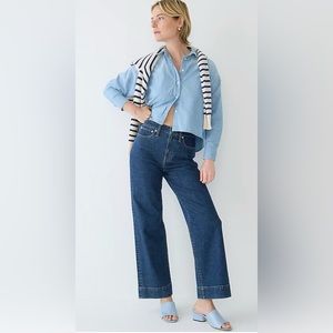 J.crew slim wide leg jeans.